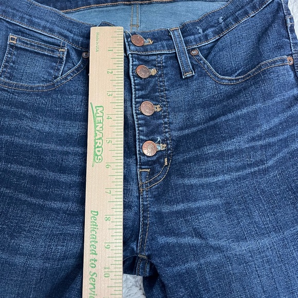 Madewell 9” High rise skinny jeans with exposed button fly size 28 - Picture 5 of 8